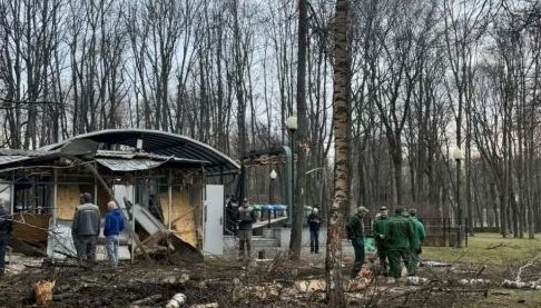 Вибух безпілотника в Центральному парку Харкова
